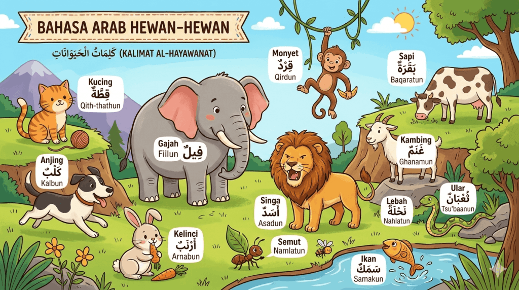 bahasa arab hewan hewan
